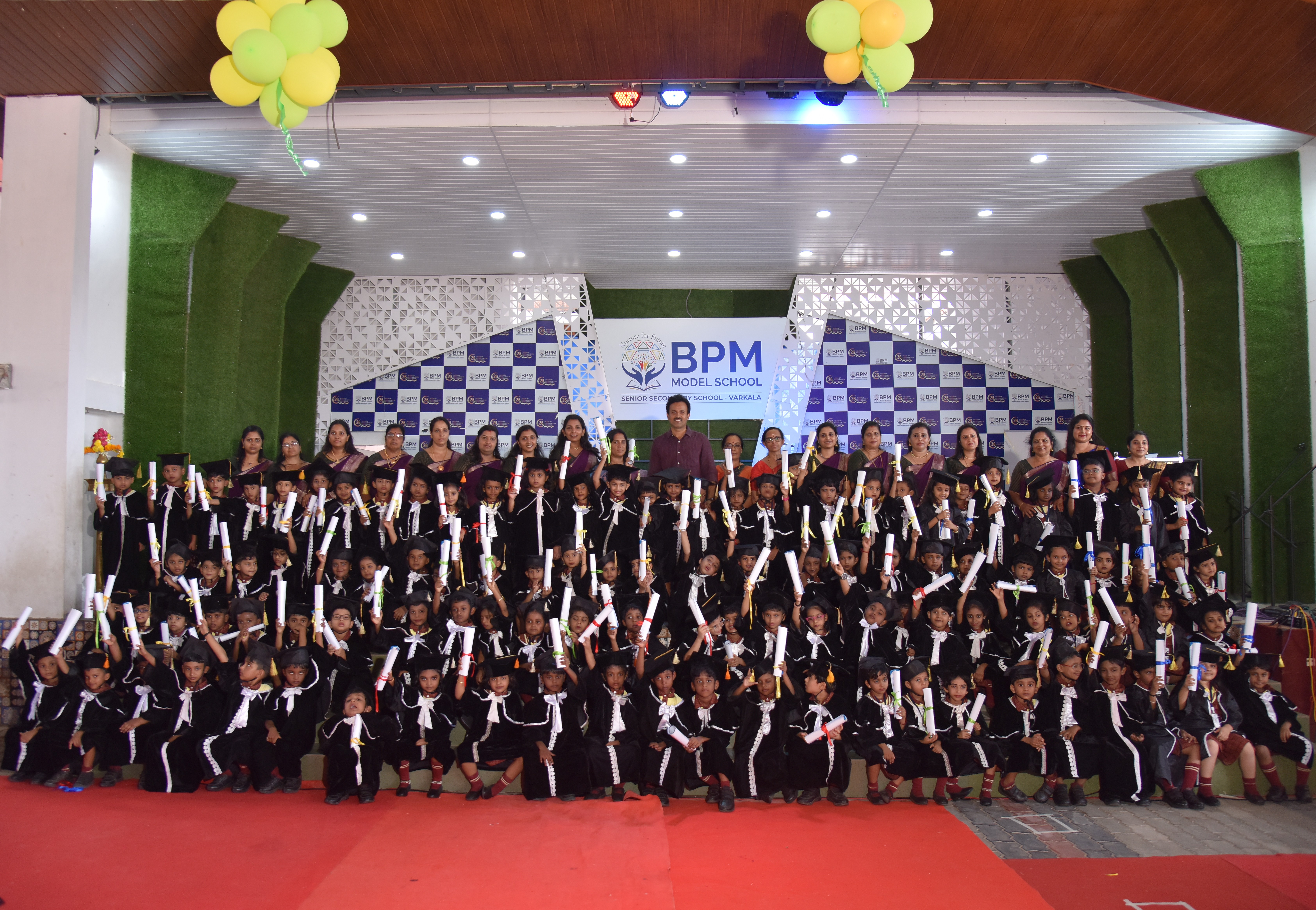Kindergarten students at BPM Model School